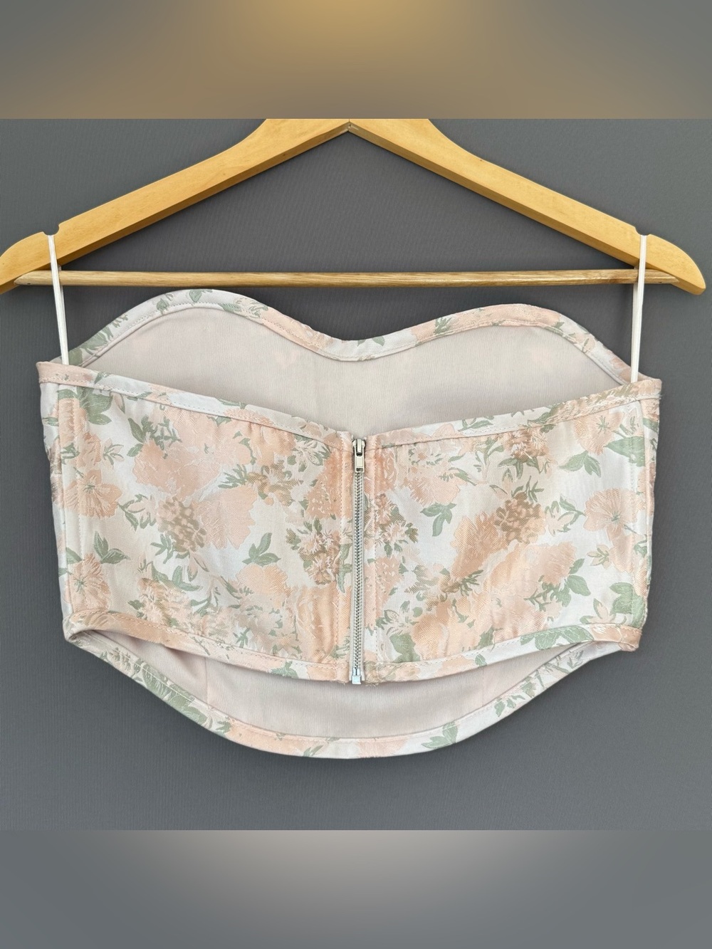 Altar’d State Floral Corset Bustier Top Cropped Coquette Small - Picture 4 of 10